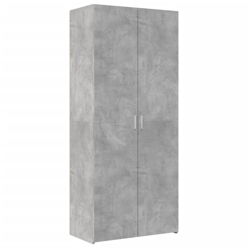 vidaXL Ντουλάπι Γκρι Σκυροδέματος 80x42,5x185 εκ. Επεξεργασμένο Ξύλο