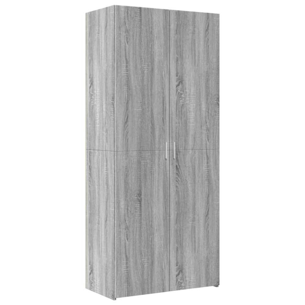 vidaXL Ντουλάπι Γκρι Sonoma 80x42,5x185 εκ. από Επεξεργασμένο Ξύλο
