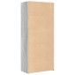 vidaXL Ντουλάπι Γκρι Sonoma 80x42,5x185 εκ. από Επεξεργασμένο Ξύλο