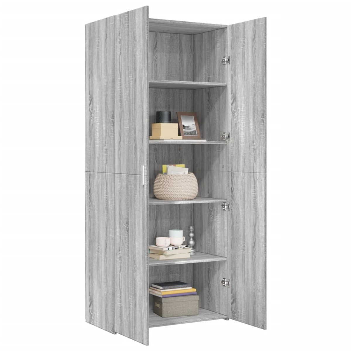 vidaXL Ντουλάπι Γκρι Sonoma 80x42,5x185 εκ. από Επεξεργασμένο Ξύλο
