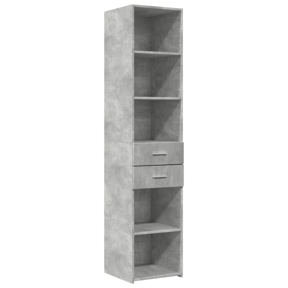 vidaXL Ντουλάπι Γκρι Σκυροδέματος 40x42,5x185 εκ. Επεξεργασμένο Ξύλο
