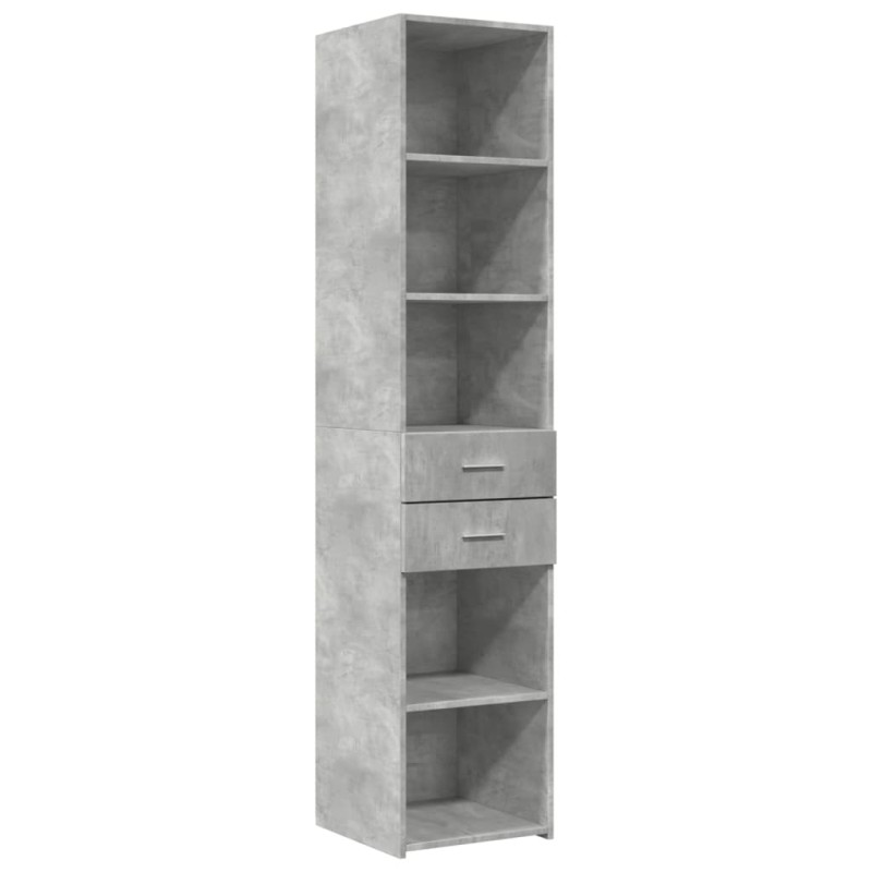 vidaXL Ντουλάπι Γκρι Σκυροδέματος 40x42,5x185 εκ. Επεξεργασμένο Ξύλο