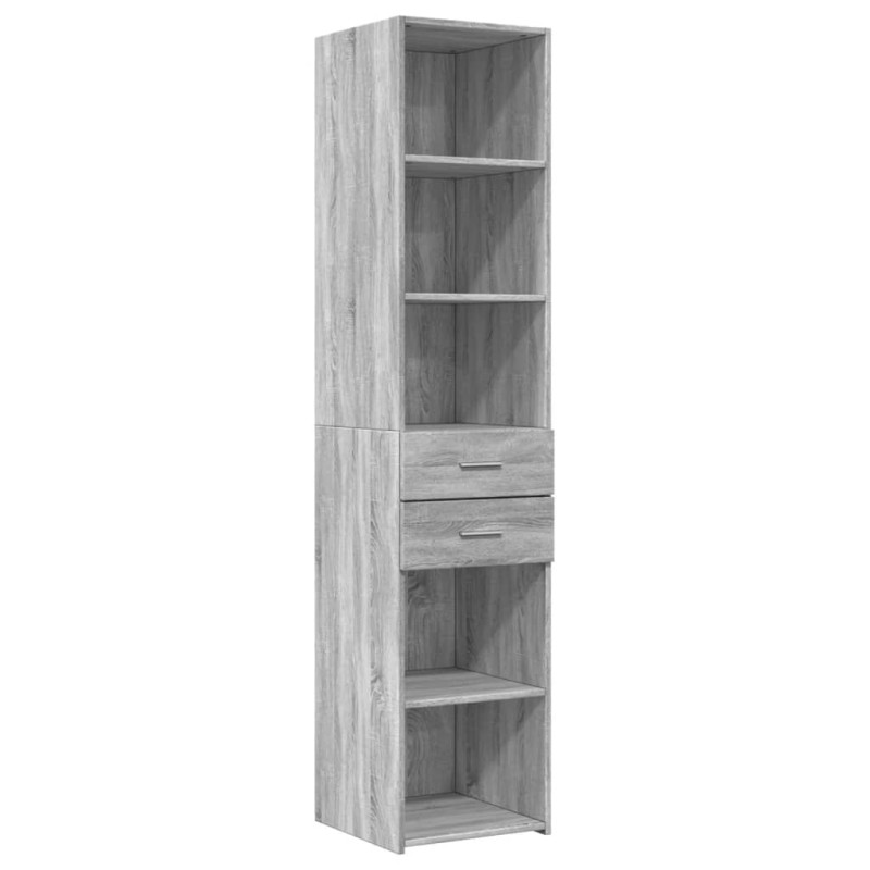vidaXL Ντουλάπι Γκρι Sonoma 40x42,5x185 εκ. από Επεξεργασμένο Ξύλο