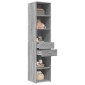 vidaXL Ντουλάπι Γκρι Sonoma 40x42,5x185 εκ. από Επεξεργασμένο Ξύλο