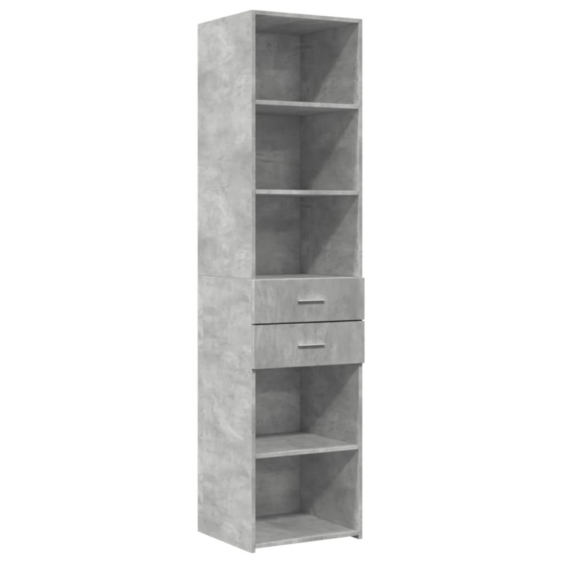 vidaXL Ντουλάπι Γκρι Σκυροδέματος 45x42,5x185 εκ. Επεξεργασμένο Ξύλο