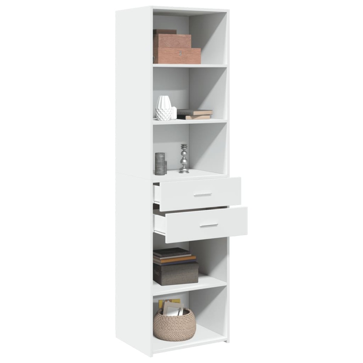vidaXL Ντουλάπι Λευκό 50x42,5x185 εκ. από Επεξεργασμένο Ξύλο