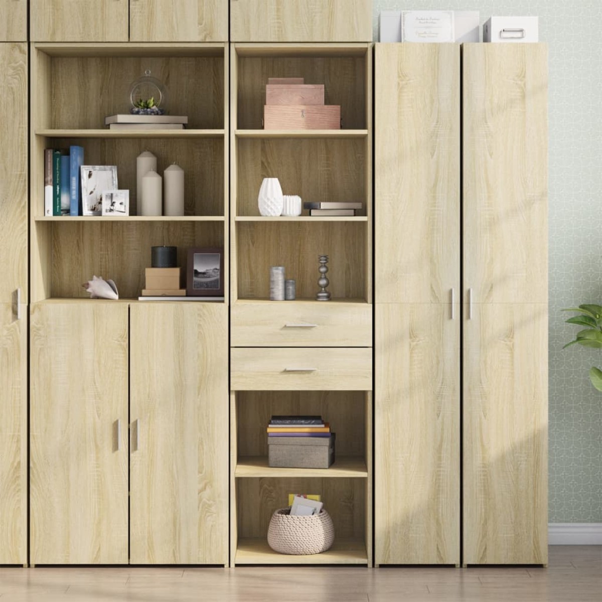 vidaXL Ντουλάπι Sonoma Δρυς 50x42,5x185 εκ. από Επεξεργασμένο Ξύλο