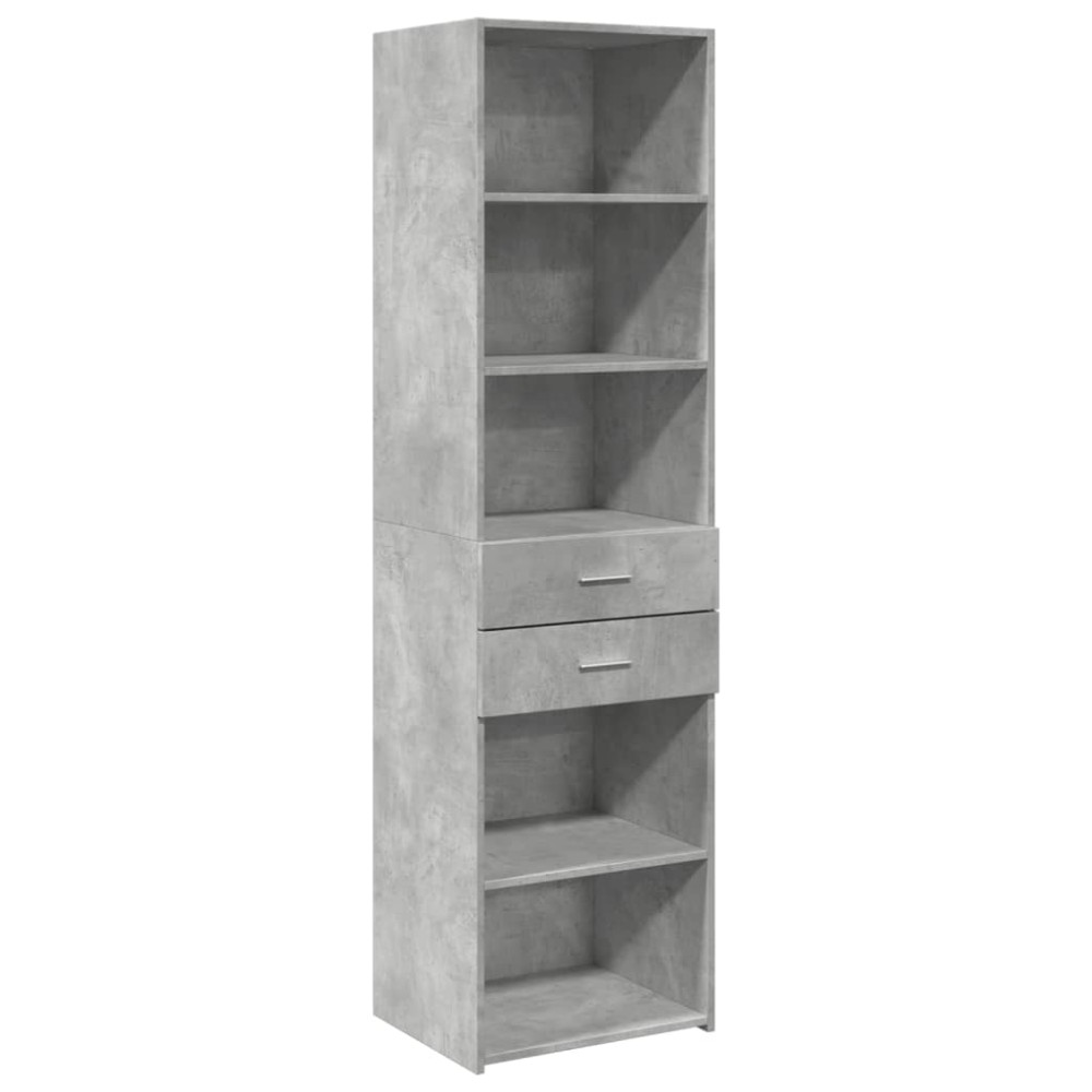 vidaXL Ντουλάπι Γκρι Σκυροδέματος 50x42,5x185 εκ. Επεξεργασμένο Ξύλο