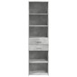 vidaXL Ντουλάπι Γκρι Σκυροδέματος 50x42,5x185 εκ. Επεξεργασμένο Ξύλο