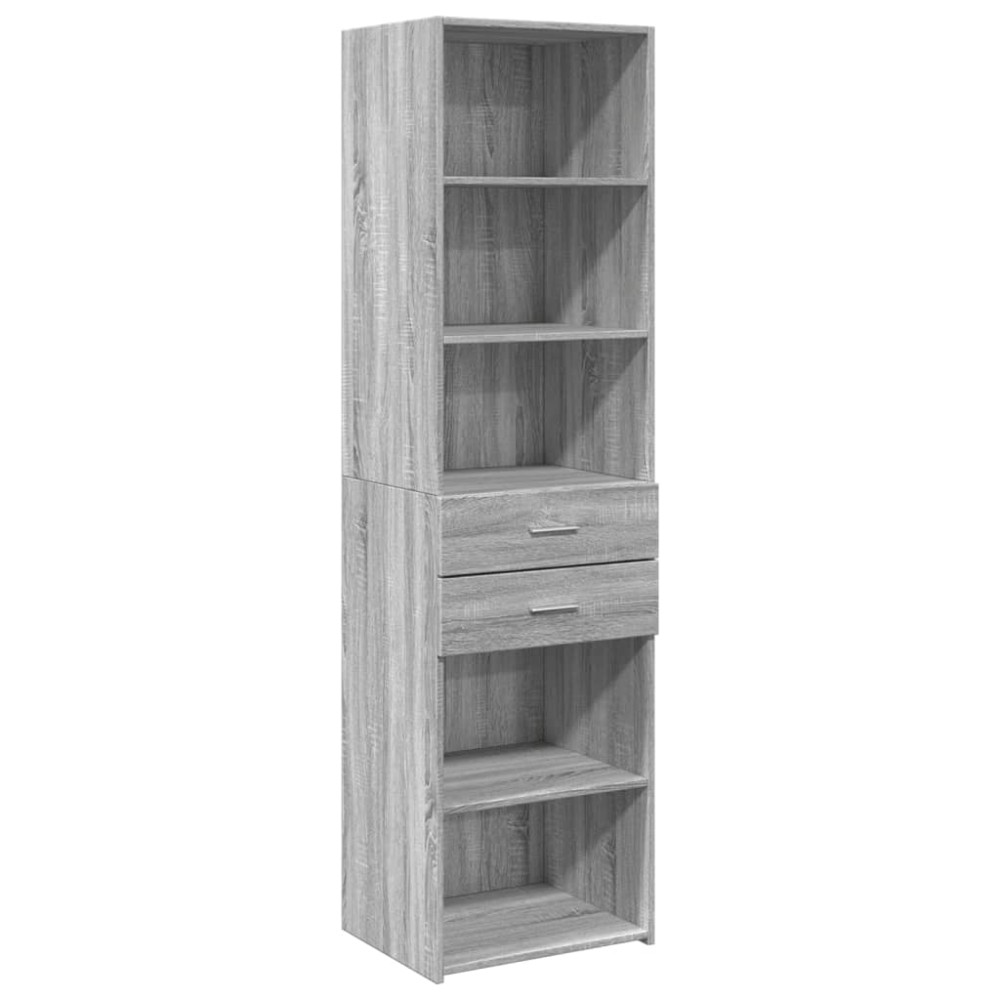 vidaXL Ντουλάπι Γκρι Sonoma 50x42,5x185 εκ. από Επεξεργασμένο Ξύλο