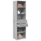 vidaXL Ντουλάπι Γκρι Sonoma 50x42,5x185 εκ. από Επεξεργασμένο Ξύλο