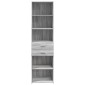 vidaXL Ντουλάπι Γκρι Sonoma 50x42,5x185 εκ. από Επεξεργασμένο Ξύλο
