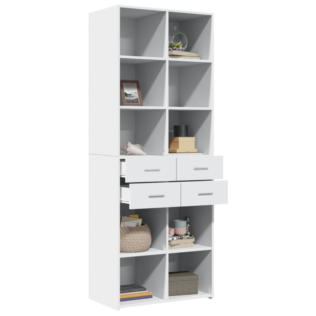 vidaXL Ντουλάπι Λευκό 70x42,5x185 εκ. Επεξεργασμένο Ξύλο