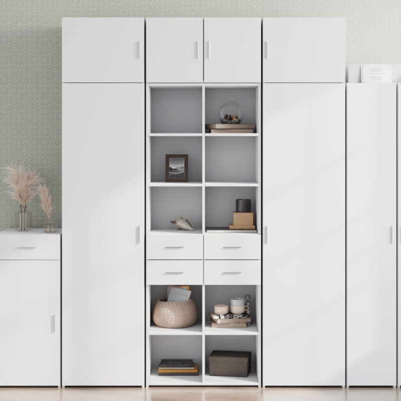 vidaXL Ντουλάπι Λευκό 70x42,5x185 εκ. Επεξεργασμένο Ξύλο