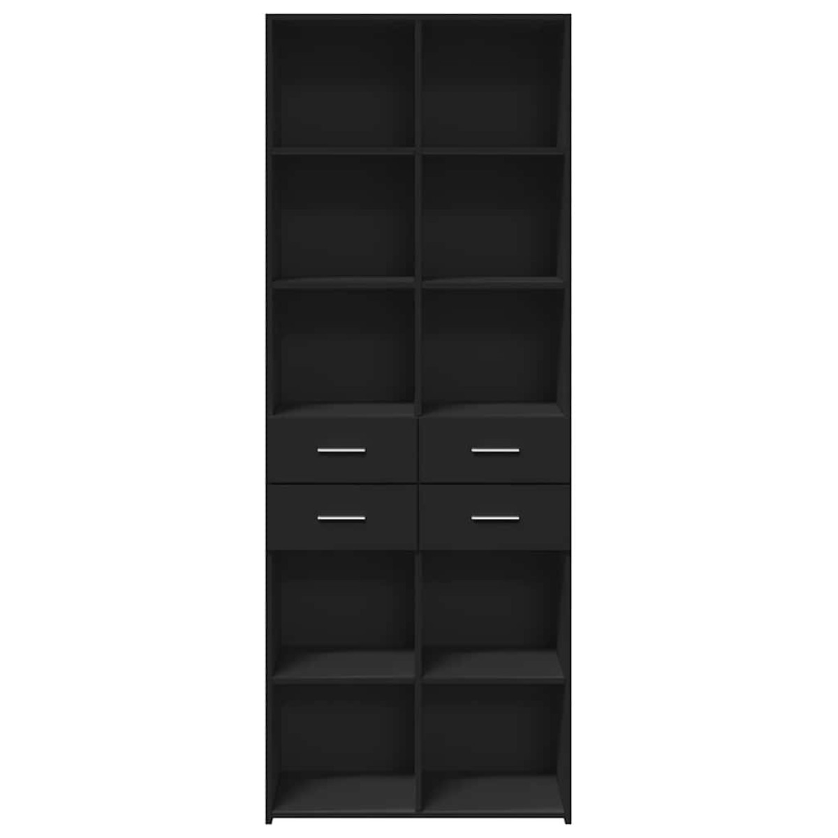 vidaXL Ντουλάπι Μαύρο 70x42,5x185 εκ. Επεξεργασμένο Ξύλο