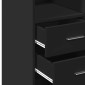 vidaXL Ντουλάπι Μαύρο 70x42,5x185 εκ. Επεξεργασμένο Ξύλο