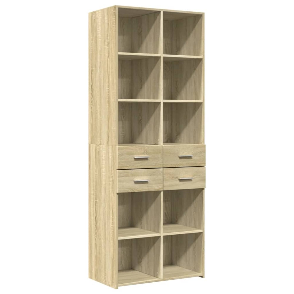 vidaXL Ντουλάπι Sonoma Δρυς 70x42,5x185 εκ. από Επεξεργασμένο Ξύλο