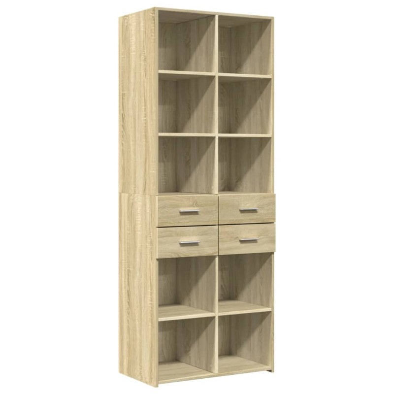 vidaXL Ντουλάπι Sonoma Δρυς 70x42,5x185 εκ. από Επεξεργασμένο Ξύλο