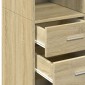 vidaXL Ντουλάπι Sonoma Δρυς 70x42,5x185 εκ. από Επεξεργασμένο Ξύλο