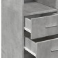 vidaXL Ντουλάπι Γκρι Σκυροδέματος 70x42,5x185 εκ. Επεξεργασμένο Ξύλο