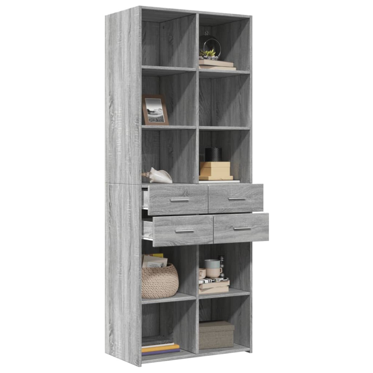 vidaXL Ντουλάπι Γκρι Sonoma 70x42,5x185 εκ. από Επεξεργασμένο Ξύλο