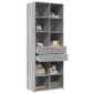 vidaXL Ντουλάπι Γκρι Sonoma 70x42,5x185 εκ. από Επεξεργασμένο Ξύλο