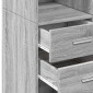 vidaXL Ντουλάπι Γκρι Sonoma 70x42,5x185 εκ. από Επεξεργασμένο Ξύλο