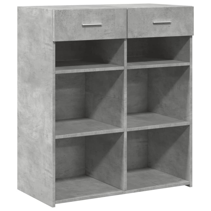vidaXL Ντουλάπι Γκρι Σκυροδέματος 80x42,5x93 εκ. Επεξεργασμένο Ξύλο