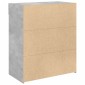 vidaXL Ντουλάπι Γκρι Σκυροδέματος 80x42,5x93 εκ. Επεξεργασμένο Ξύλο