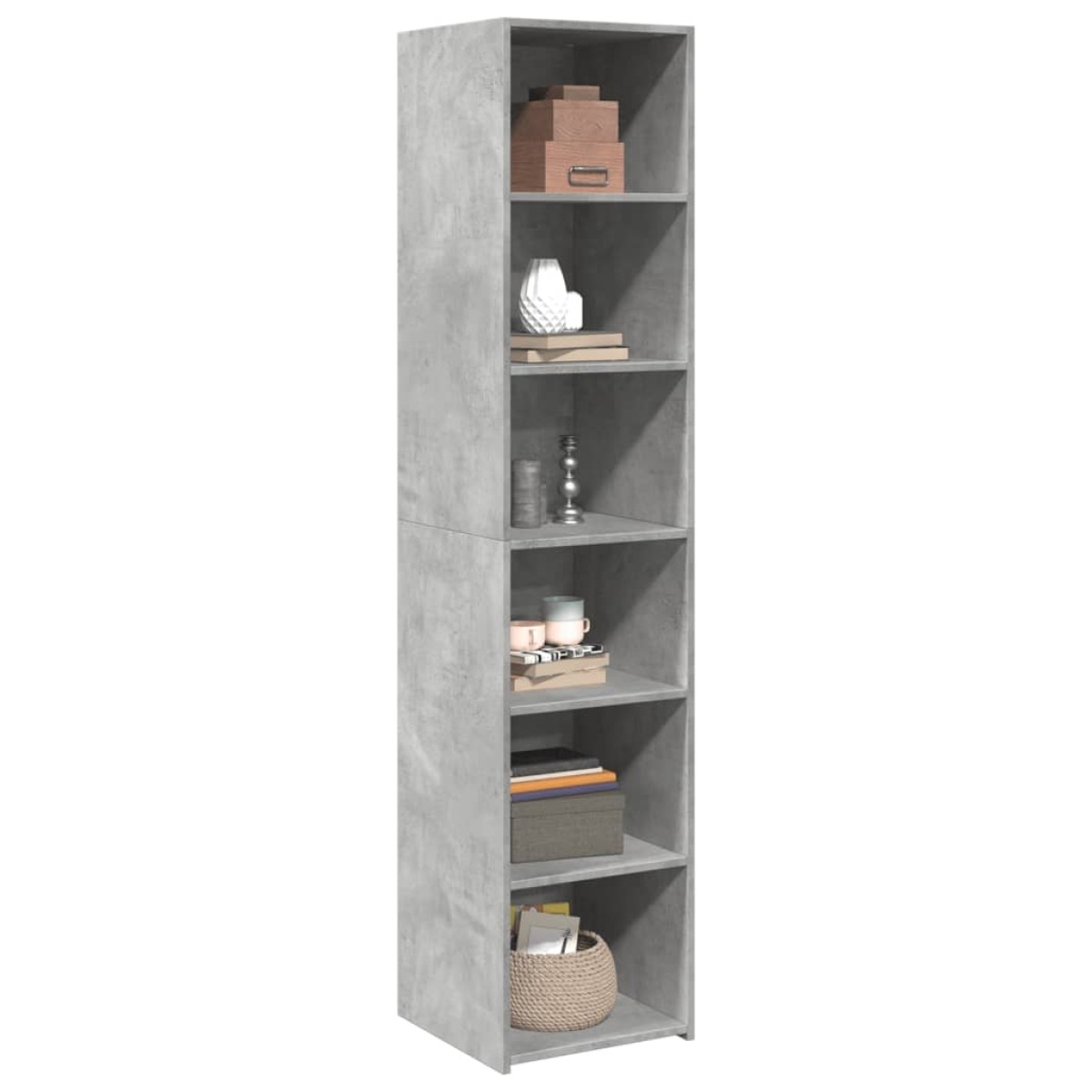 vidaXL Ντουλάπι Γκρι Σκυροδέματος 40x41x185 εκ. Επεξεργασμένο Ξύλο