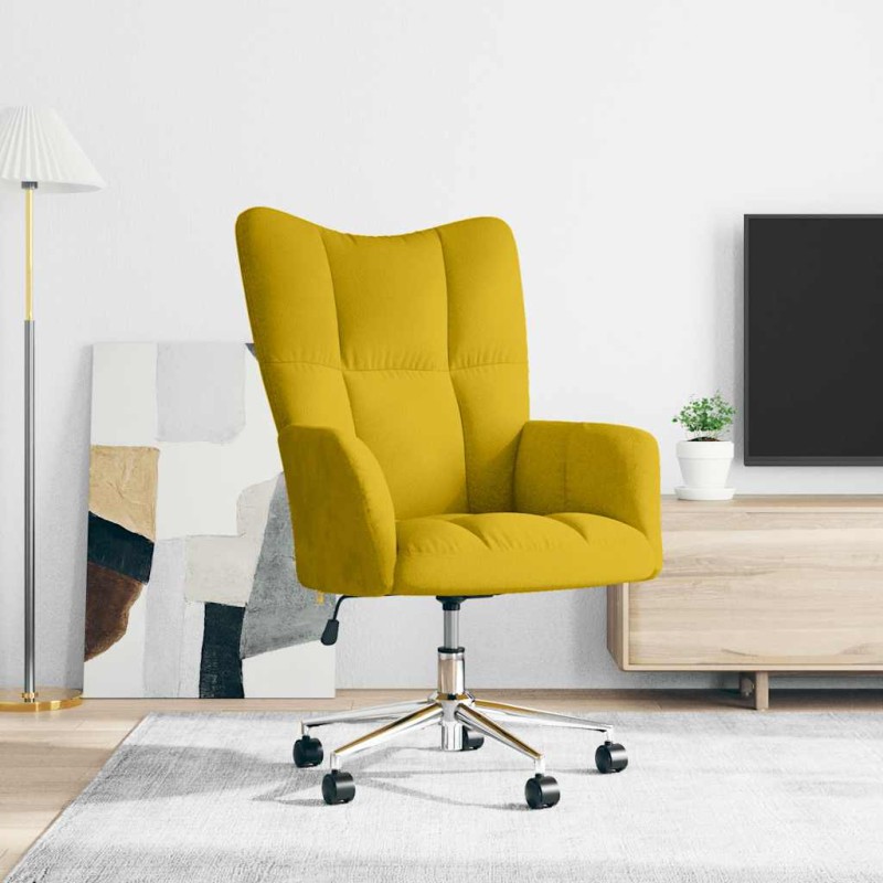 vidaXL Πολυθρόνα Relax Κίτρινο Μουσταρδί Βελούδινη