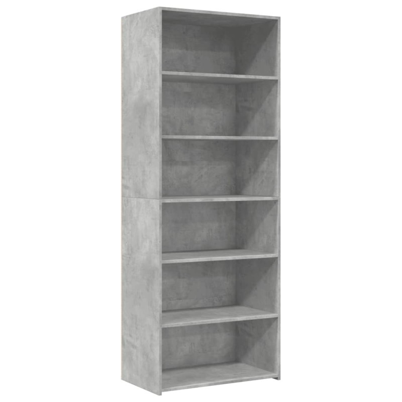 vidaXL Ντουλάπι Γκρι Σκυροδέματος 70x41x185 εκ. Επεξεργασμένο Ξύλο