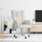 vidaXL Πολυθρόνα Relax Λευκό Κρεμ Βελούδινη