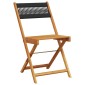vidaXL Σετ Τραπεζαρίας Κήπου 5 τεμ. Μαύρο Πολυπροπυλένιο/Μασίφ Ξύλο