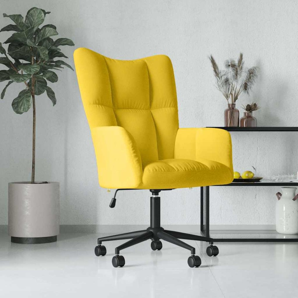 vidaXL Πολυθρόνα Relax Κίτρινο Μουσταρδί Βελούδινη