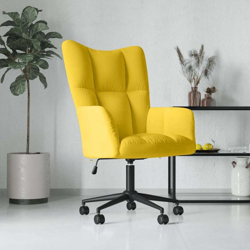 vidaXL Πολυθρόνα Relax Κίτρινο Μουσταρδί Βελούδινη