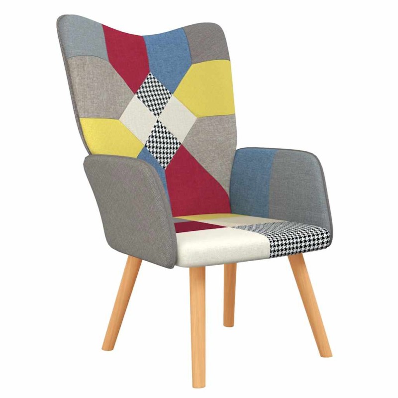 vidaXL Πολυθρόνα Relax Σχέδιο Patchwork Υφασμάτινη