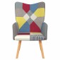 vidaXL Πολυθρόνα Relax Σχέδιο Patchwork Υφασμάτινη