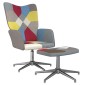 vidaXL Πολυθρόνα Relax Σχέδιο Patchwork Υφασμάτινη με Σκαμπό