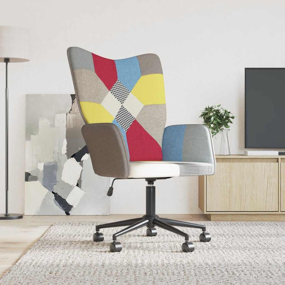 vidaXL Πολυθρόνα Relax Σχέδιο Patchwork Υφασμάτινη