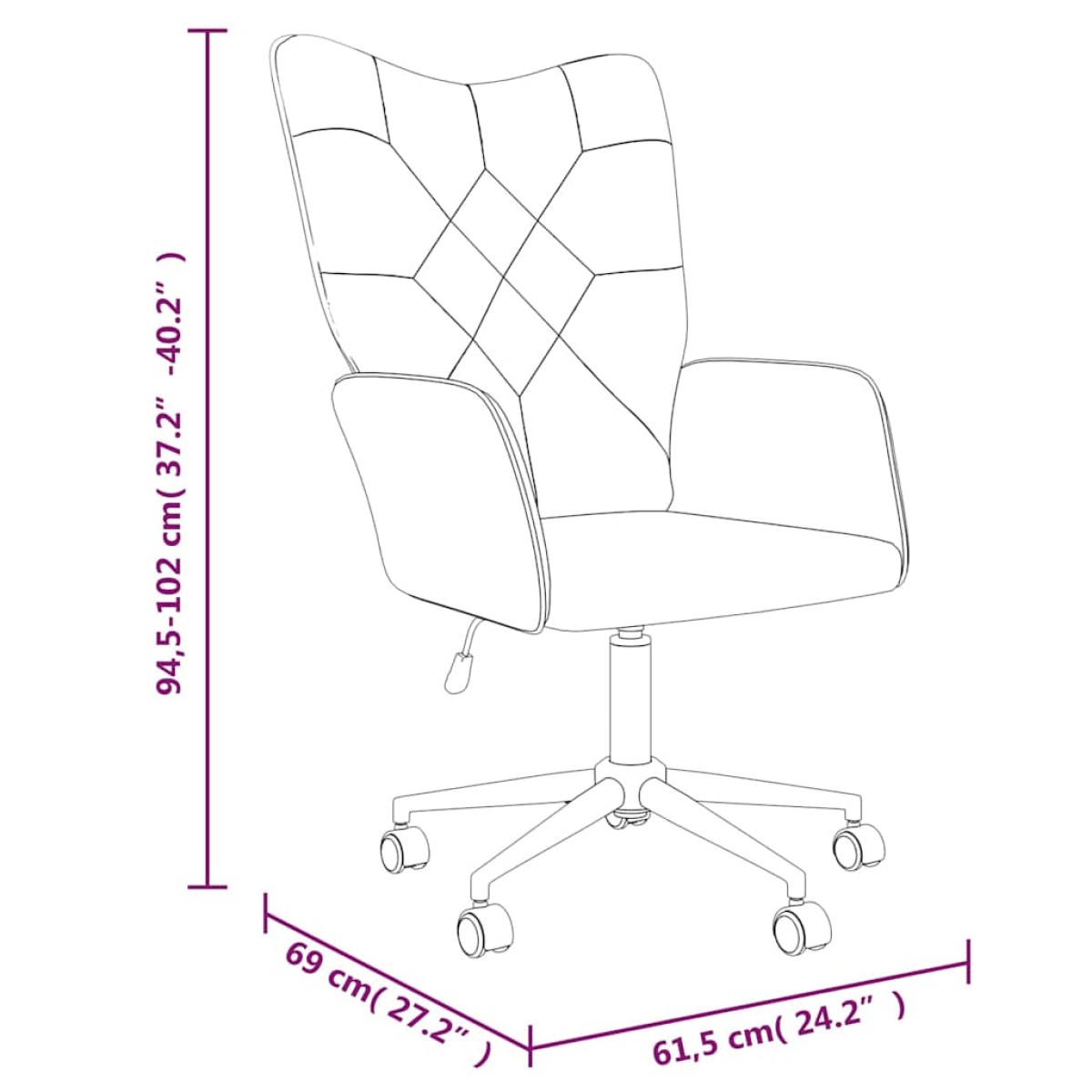 vidaXL Πολυθρόνα Relax Σχέδιο Patchwork Υφασμάτινη