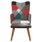 vidaXL Πολυθρόνα Relax Σχέδιο Patchwork Υφασμάτινη με Σκαμπό