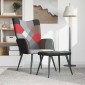 vidaXL Πολυθρόνα Relax Σχέδιο Patchwork Υφασμάτινη με Σκαμπό