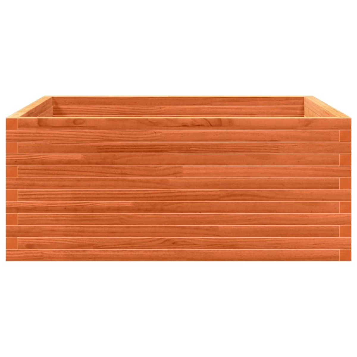 vidaXL Ζαρντινιέρα Καφέ Κεριού 110x110x46 εκ. από Μασίφ Ξύλο Πεύκου