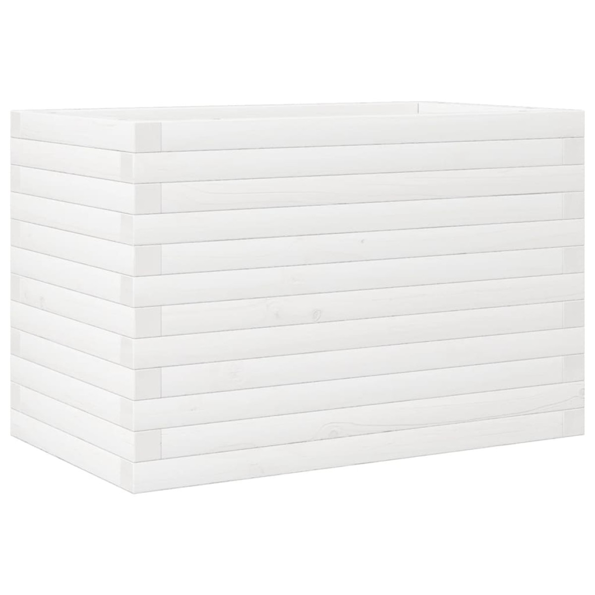 vidaXL Ζαρντινιέρα Κήπου Λευκή 70x40x46 εκ. από Μασίφ Ξύλο Πεύκου