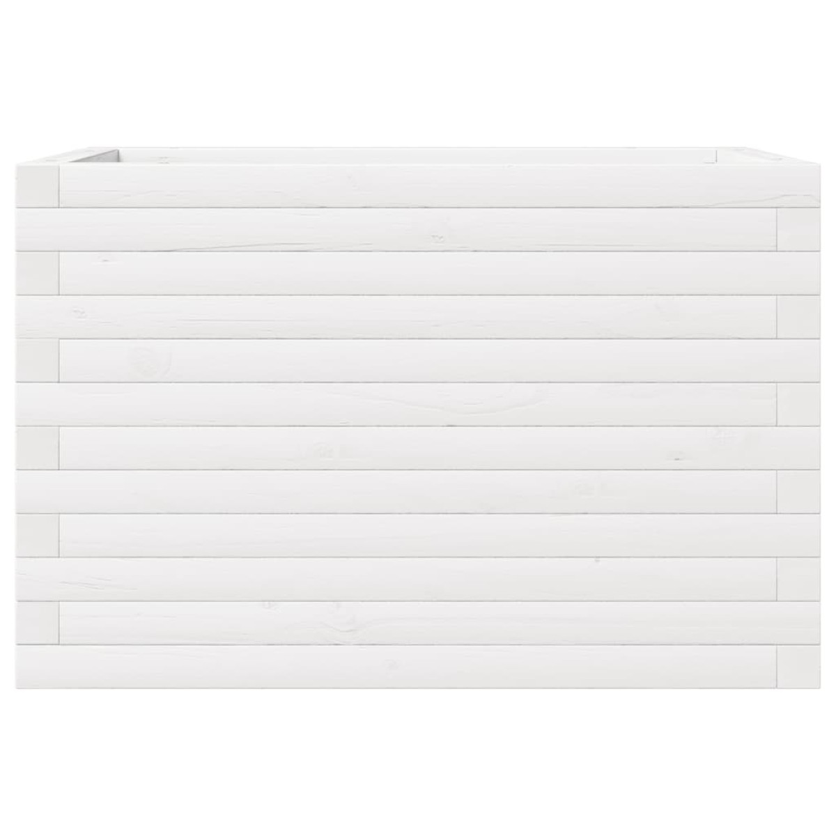 vidaXL Ζαρντινιέρα Κήπου Λευκή 70x40x46 εκ. από Μασίφ Ξύλο Πεύκου