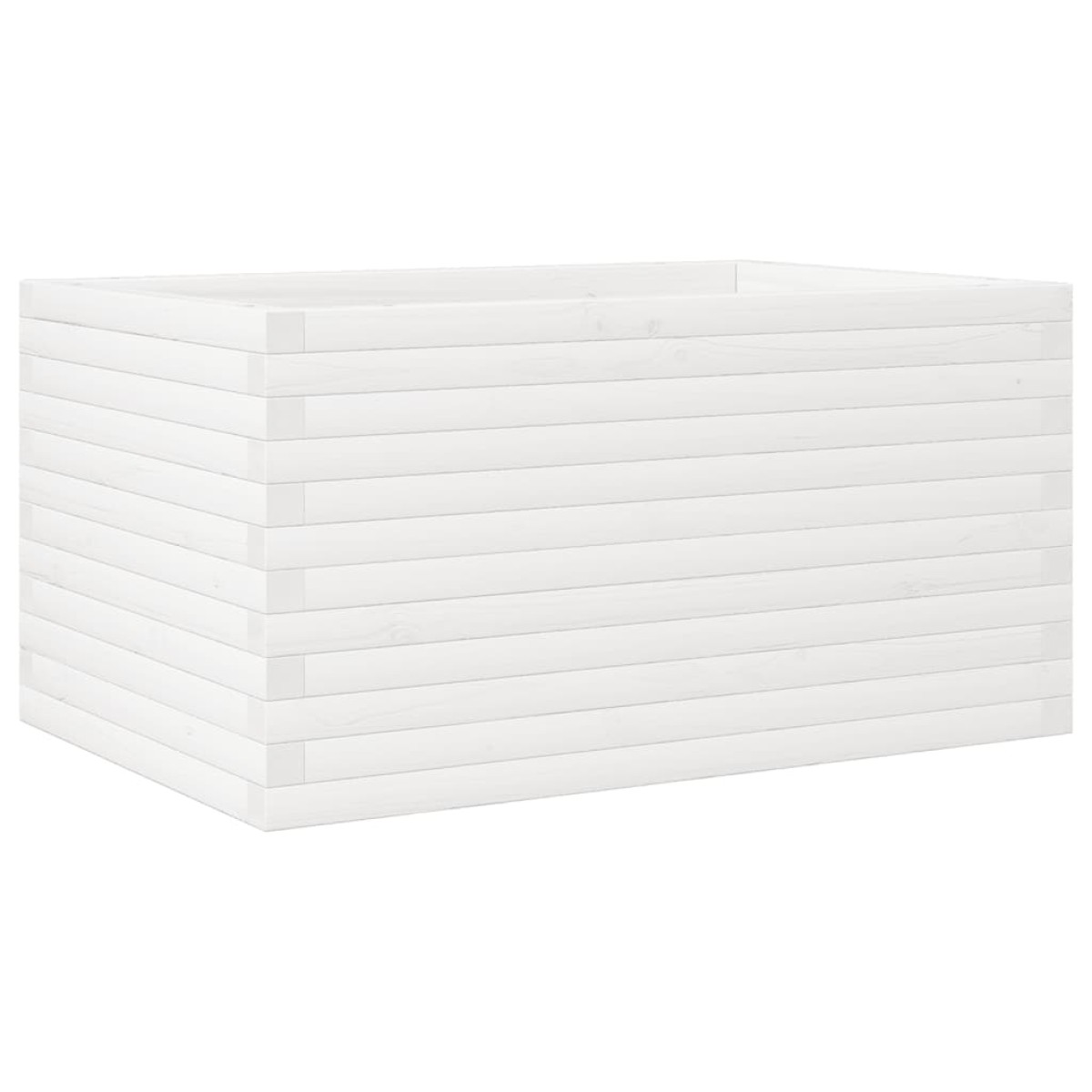 vidaXL Ζαρντινιέρα Λευκή 90x60x46 εκ. από Μασίφ Ξύλο Πεύκου