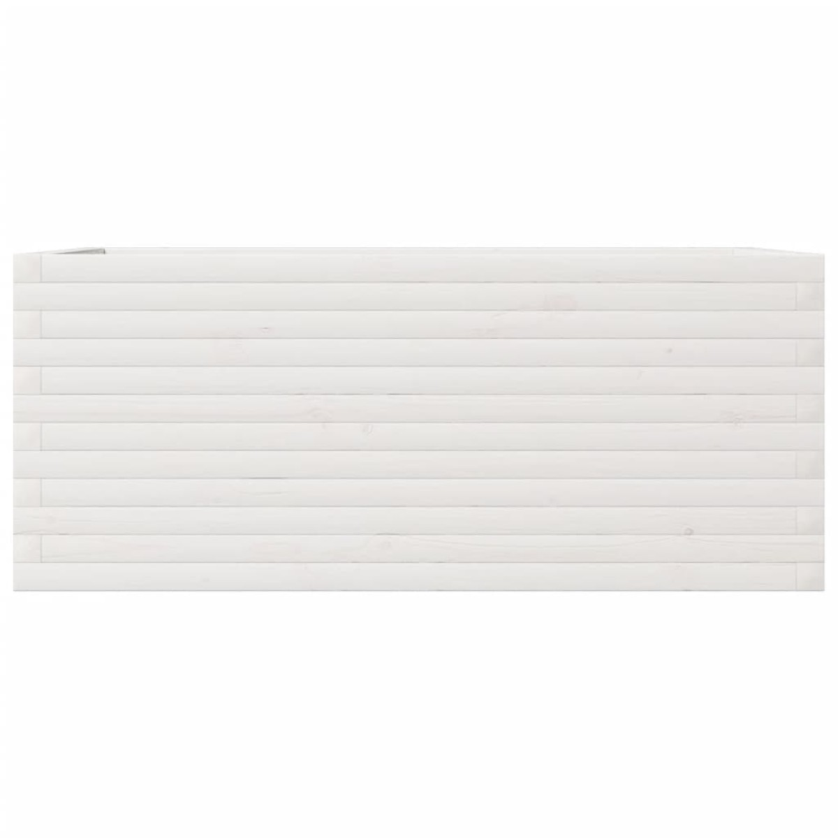 vidaXL Ζαρντινιέρα Κήπου Λευκή 110x60x46 εκ. από Μασίφ Ξύλο Πεύκου
