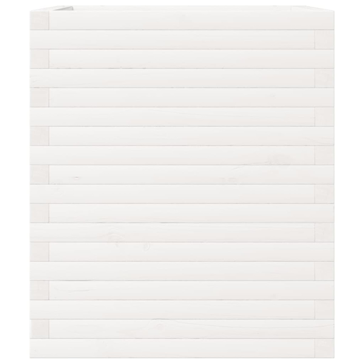 vidaXL Ζαρντινιέρα Κήπου Λευκή 60x60x68,5 εκ. από Μασίφ Ξύλο Πεύκου