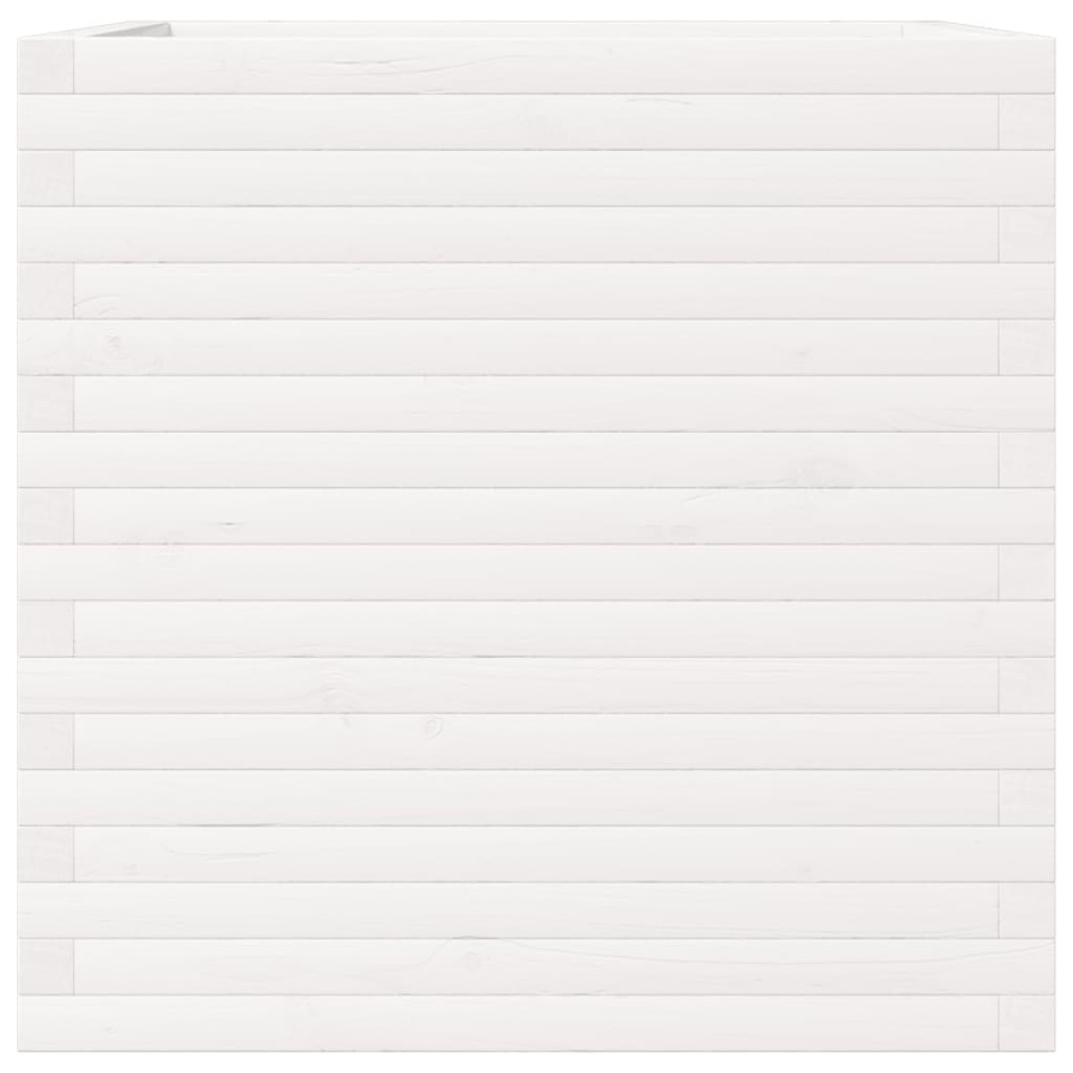 vidaXL Ζαρντινιέρα Κήπου Λευκή 70x70x68,5 εκ. από Μασίφ Ξύλο Πεύκου
